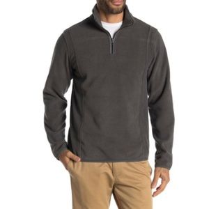 Nordstrom Vintage 1946 Gray Quarter Zip Fleece Knit Pullover Sweater Jacket S